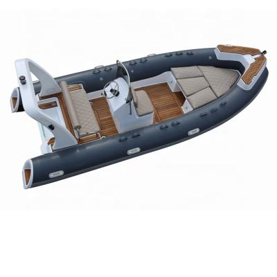 China Fishing Leisure Sport CE RIB 550 Fiberglass Rigid Hull Inflatable Fishing Boat With Outboard Motor For Sale for sale