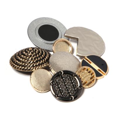 China Sustainable Pancake Covered Plastic Dome Glue On Rivet 7 Mm Gold Antique Silver Leg Metal Buttons For Coats for sale