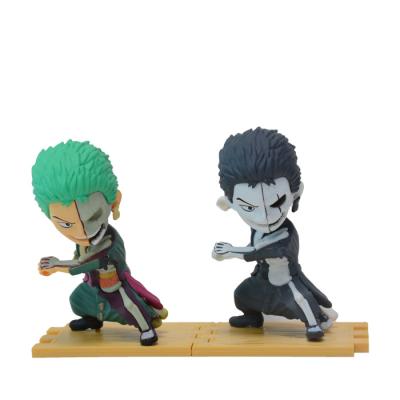 China Cartoon Toy Two style 9CM Handsome Anime Zoro figure zoro one piece hero for sale