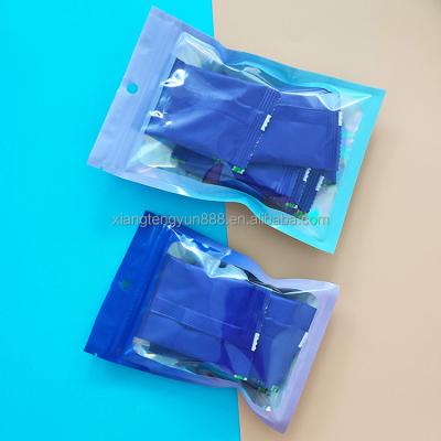 China Clear Security Zip Lock Plastic Bag Aluminum Foil Hologram Food Bags Small Water Proof Zipper for sale