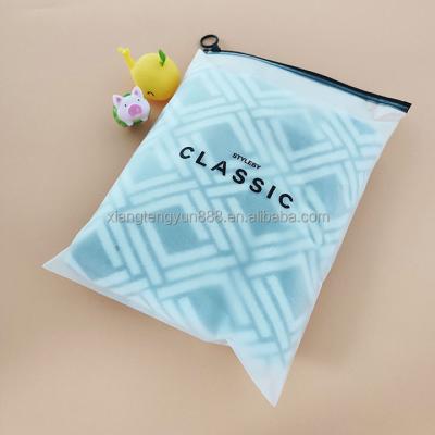 China Custom Recyclable PVC Zipper Lock Plastic Packaging Bags Reusable Zipper Bag With Logo for sale