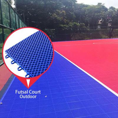 China Outdoor& Indoor 100% environmental pp plastic professional outdoor interlocking futsal surface for sale