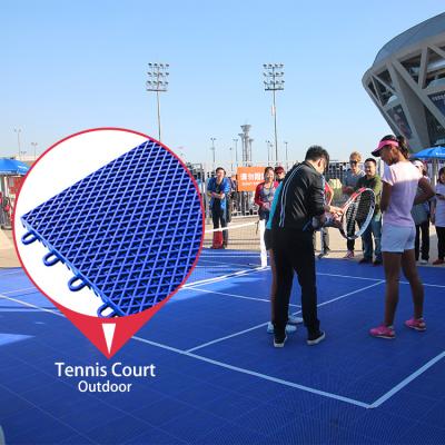 China Outdoor High Strength PP Plastic Waterproof Interlock Tiles Portable Tennis Court Sports Flooring for sale