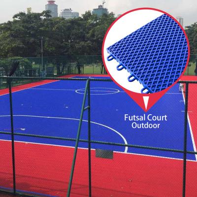 China New PP Outdoor Multi Purpose Waterproof Plastic Interlock Court Outdoor Futsal Flooring for sale