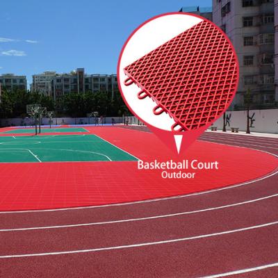 China Outdoor& Indoor Basketball Court Eco - Friendly Material Polypropylene Interlocking Anti Slip Outdoor Basketball Court Flooring for sale