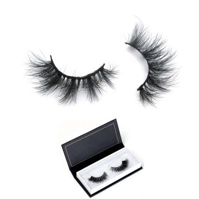 China Wholesale 20mm Long Full Strip Silk Mink Natural Fluffy 3d Mink False Eyelashes Lashes High Quality Dramatic Lashes Customized Lashes Box for sale