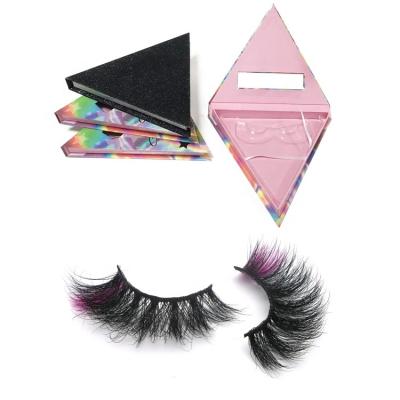 China 2022 Newest Sensitive Wholesale Hot Sale 5d Color False Mink Eyelashes Private Label Colored Strip Mink Lashes Custom Lashes Box for sale