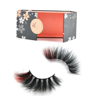 China Wholesale Sensitive 3D Mink Fur False Eyelash Color Lash 100% Handmade Colored Mink Fur Lash Colorful 25mm Eyelash Seller for sale