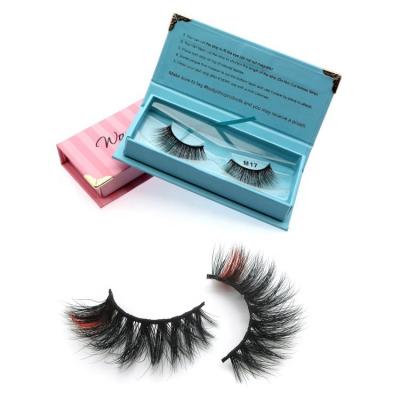 China Wholesale Sensitive Fluffy And Comfortable Colorful 3d Eyelashes Color Lashes Mink Strips Lashes Vendor Strip Colored Full Lashes for sale