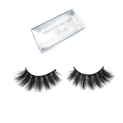 China Customized wholesale thick private label 3d faux mink lashes clean brand high quality silk eyelashes clear eyelash drawer box for sale