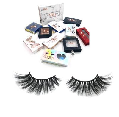 China Wholesale Individual Winged Private Label 3d False Eyelashes Silk Striped Mink Lashes Custom Packaging Synthetic Eyelash Extensions for sale