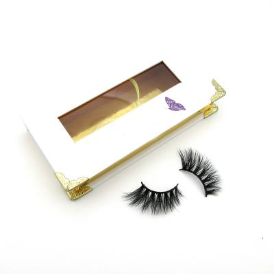 China Sensitive Wholesale High Quality Luxury 3d Mink Lashes Real Siberia Mink Lashes Half Strip Lashes Private Label Box for sale