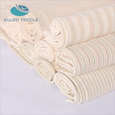 China Viable hot sale keqiao organic cotton fabric use green textile and have GOTS certification international interlock knitted fabric for sale