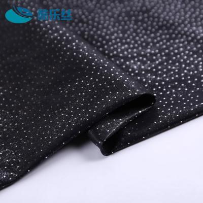 China China Factory Anti-Static Best Selling Black Hot Stamping Fabric 100 Polyester Knit Plain Fabric Jersey for sale