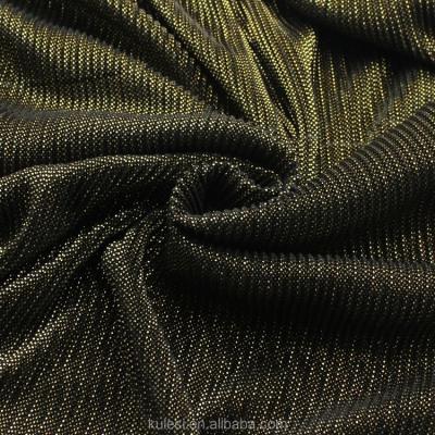 China China factory 50D FDY 32needle antistatic weft knitting bronzing fabric drape soft plain dyed shiny for skirt for sale