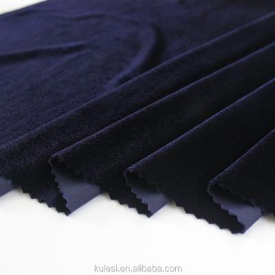 China Fabric Material 50D*50D DTY Polyester Spandex Velor Fabric 250GSM Anti-Static Warp Knit Brushed And Uniform For Suits for sale