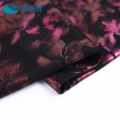 China Supplier anti-static cheap flower china digital brush suede printed tan fabric wholesale for sale