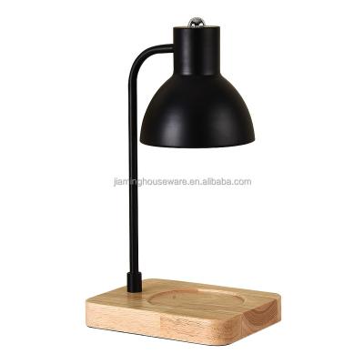 China Wholesale European Low Melting Wax Lights Decorative Electric Warmer Wooden Candle Lamp With Timer for sale