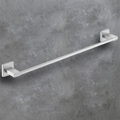 China Toallero Cheap Bathroom Modern 304 Stainless Steel Accessories Set Long Brushed Nickel Metal Towel Rack Shelf Bar For Bathroom for sale