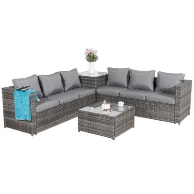 China New Design Eco-friendly Garden PE Rattan Furniture Set Rattan Chair Sofa for sale