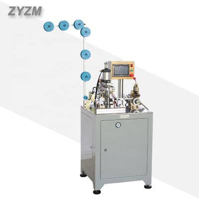 China metal/nylon zipper tape film sealing automatic zipper tape film sealing machine, zipper fabric tape placing machines for sale