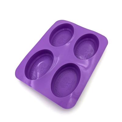 China Factory viable wholesale customized 6 cavity oval silicone soap mold for soap making for sale