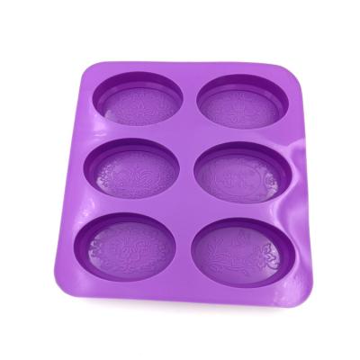 China Factory New Design Viable Silicone Oval Soap Mold Handmade Soap Molds For Soap Making for sale