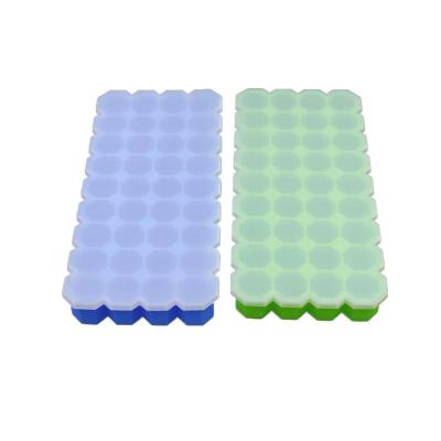 China Factory Wholesale Custom Viable BPA Free Goods Easily Pop 36 Cavity Silicone Ice Cube Tray Mold With Lid for sale