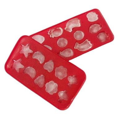 China Custom Sustainable Reusable DIY Tray Mold Food Grade Mold Silicone Easy Release Shaped Freezing Ice Cube for sale