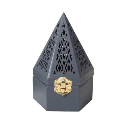 China Bakhoor Incense Holder Wood Charcoal Burner With Logo Wooden Custom Made Charcoal Incense Mubkhara Censer for sale