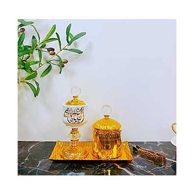 China New Middle East Carbon Censer Metal Censer Arabic Ceramic Censer Desktop Furnishing Wholesale Gold Arabic Censer for sale