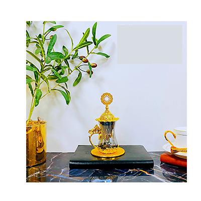 China Incense.Interior Buddhist Temple.Decoration. Collect new design glass censer bakhoor wholesale arab high quality zinc alloy cup type for sale