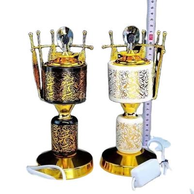 China Incense.Interior Buddhist Temple.Decoration. Gather Luxury Bakhoor Electric Ceramic Censer Arabic Style for sale