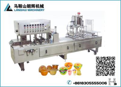 Chine Gelée automatique | Remplissage de tasse de jus de fruit et machine de cachetage à vendre