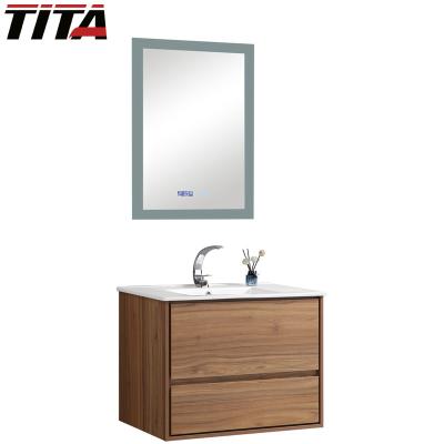 China Plywood Veneer Bathroom Cabinet Ceramic Top Bathroom Vanity T9335-60 Cheap Price for sale