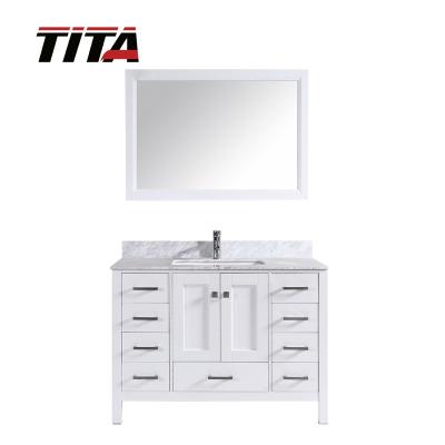 China Shaker Style Modern Popular Bathroom Vanity T9199-48W for sale