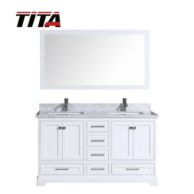 China 2020 modern contemporary bathroom vanity with marble top for sale