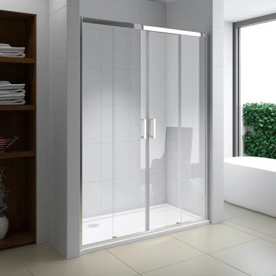 China Easy Installation Temporary Shower Door Temporary Bath Screen With Frame Crystal-D1 for sale