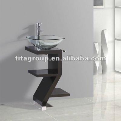 China Shampoo Sinks Popular American Glass Bathroom Vanity for sale