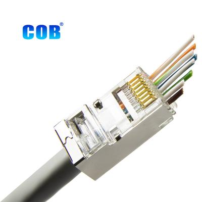 China Cable Assembly Easy Plug / Patch Channel Shielded 1.1mm CAT6 RJ45 Expanded Copper STP CAT6A For Network for sale