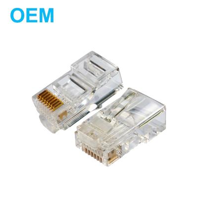 China High Quality Cable End Assembly / Patch Channel 8p8c RJ45 Pass Through CAT6 Connector for sale