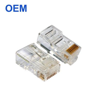 China Cable Assembly Strand 3 Prongs RJ45 8p8c Short Telecommunication UTP Connector Kit / Patch Channel for sale