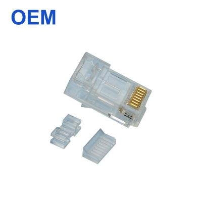 China Electronic Unshielded Cable Accessories Network Plug UTP RJ45 Male Connector Cable Assemble / Patch Channel for sale