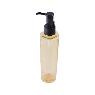 China Plastic Cosmetic Oil Bottles Cosmetic Packaging 150ml Skin Care Bottle Hair Cleansing Oil Essence Bottle With Lotion Pump for sale