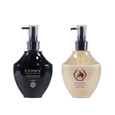 China 300ml Cosmetic PET Bottle Personal Care Shower Gel Plastic Bottle With Pump Customized Shower Bottle Shampoo Hair Conditioner Set for sale