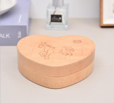 China China Hot Selling Wooden Tooth Storage Wooden Box Milk Teeth Container Baby Teeth Box for sale