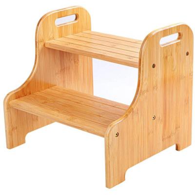 China Newest Design Wooden 2 Step Stool (The Other) Adjustable With Recess Handle Non-Slip Step Stool for sale