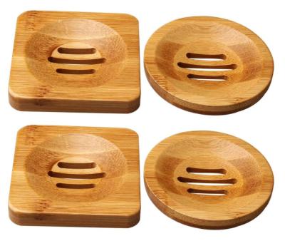 China China Wholesale Customizable Round And Bottom Bamboo Wood Rack Square Bamboo Wooden Soap Dish Rack for sale