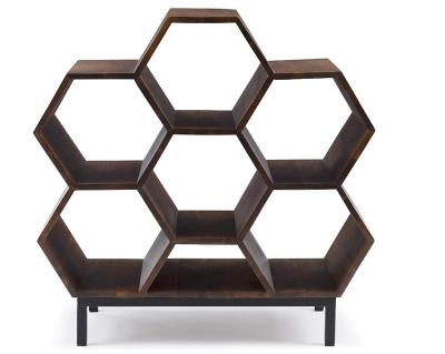 China New Fashion Adjustable Popular Multifunctional Storage Wooden Honeycomb Shelf (The Other) for sale