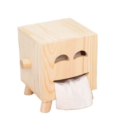 China Cheap Minimalist Wooden Tissue Box Pine Tissue Box Tissue Box Holder for sale